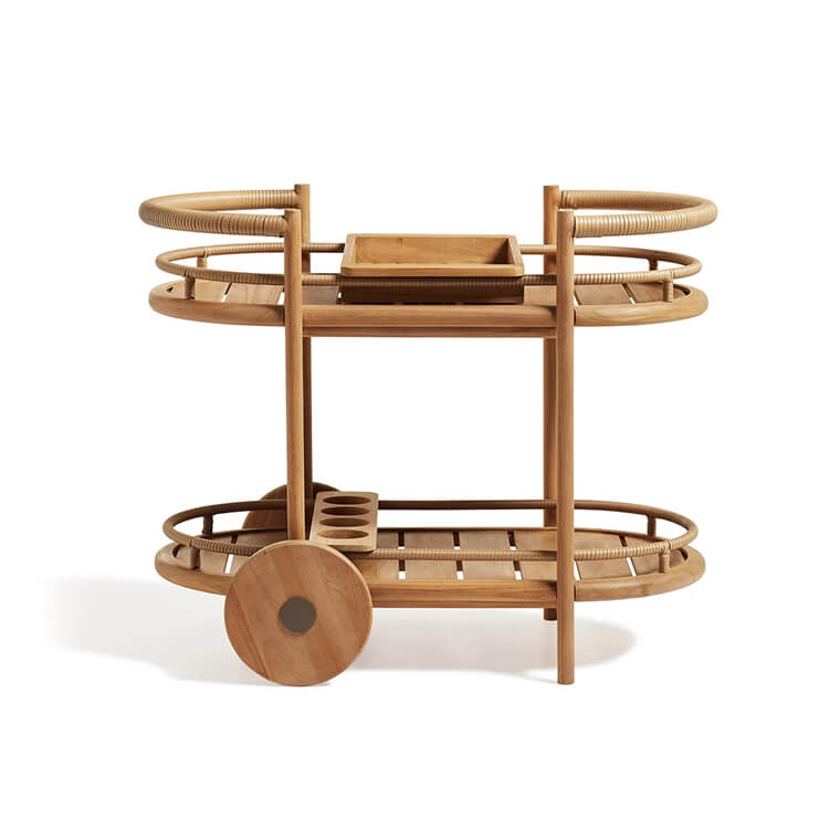 Raymond Drinks Trolley - Natural Teak