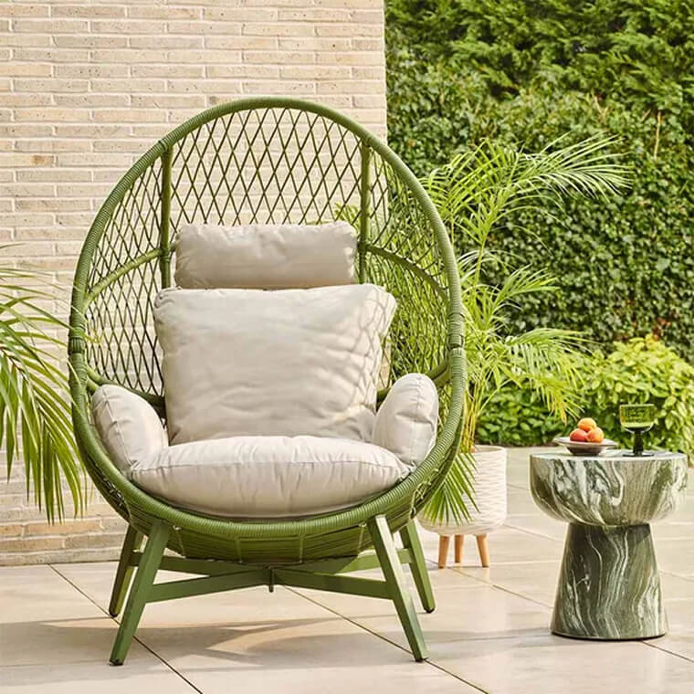 Lauren Cocoon Chair in Green