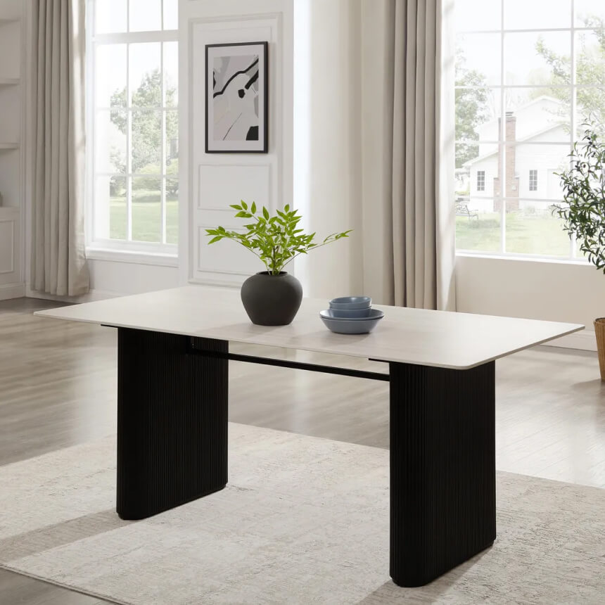 Siena White Ceramic Dining product