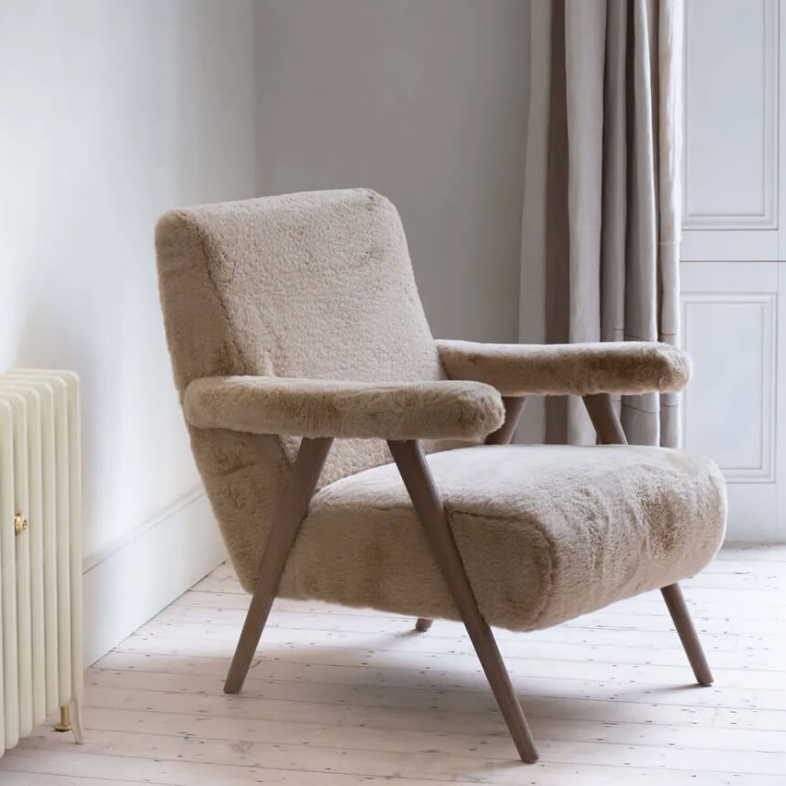 Grayson Faux Sheepskin Chair