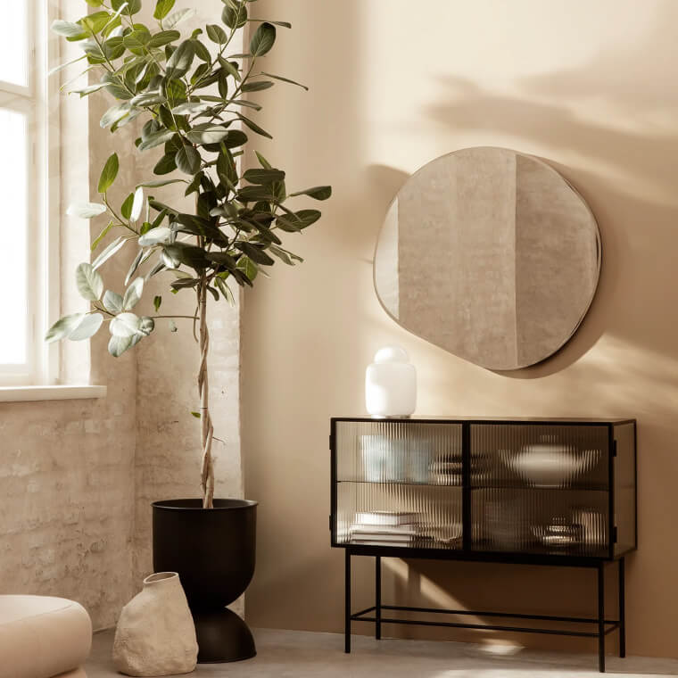 haze sideboard reeded glass