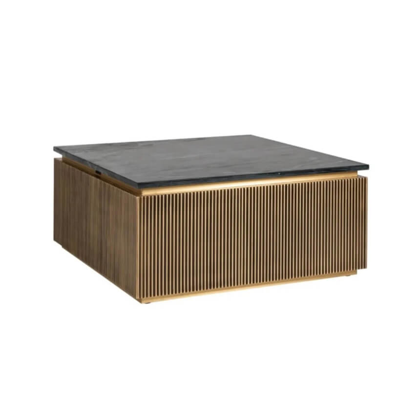 Brass Plated Colosseum Sqaure Coffee Table