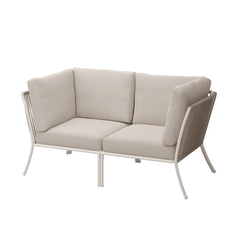 SEGERÖN 2-seat sofa, outdoor, white/beige/Frösön/Duvholmen