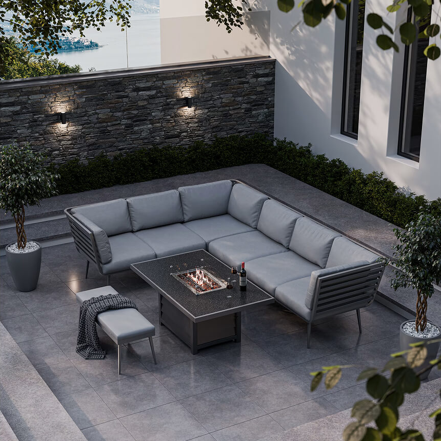 Mayfair Garden Firepit Lounge Set