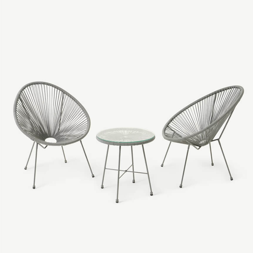 Monaco Rattan Bistro Table and 2 Chairs