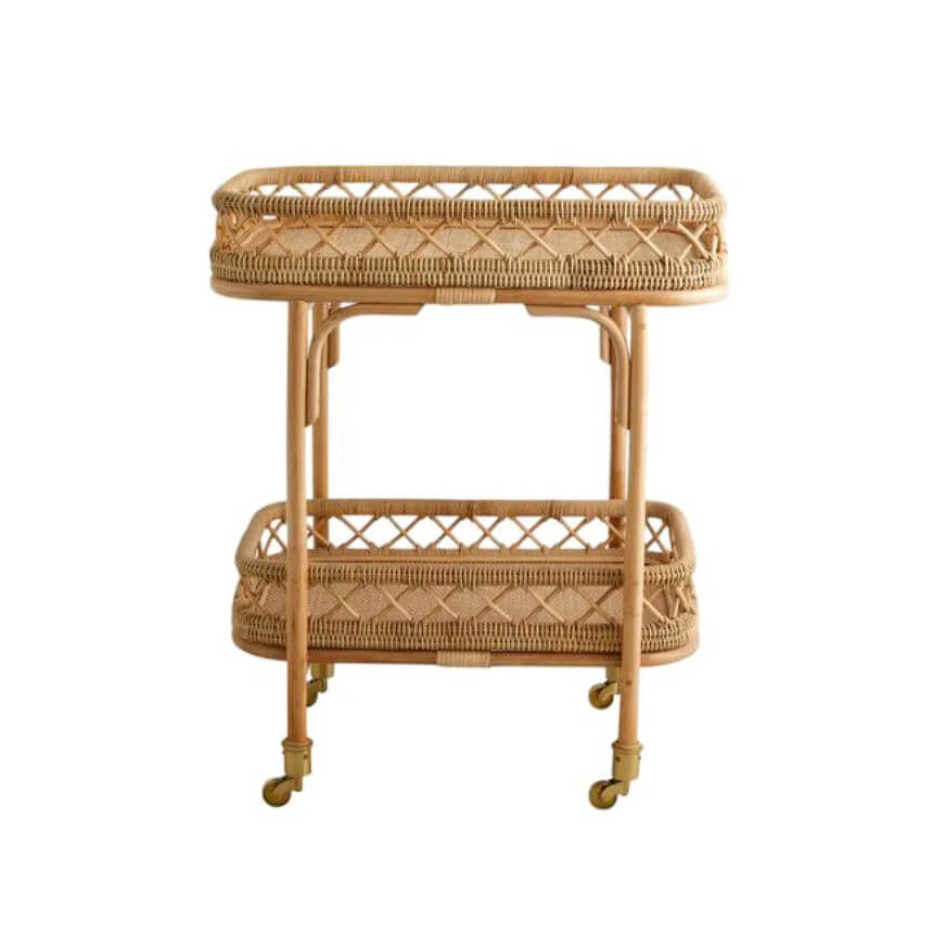 Liri Natural Rattan Trolley 1