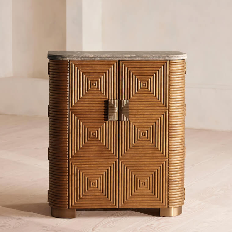 Kingsley Bar Cabinet Grey 1