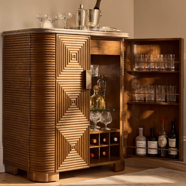 Kingsley Bar Cabinet Grey 2