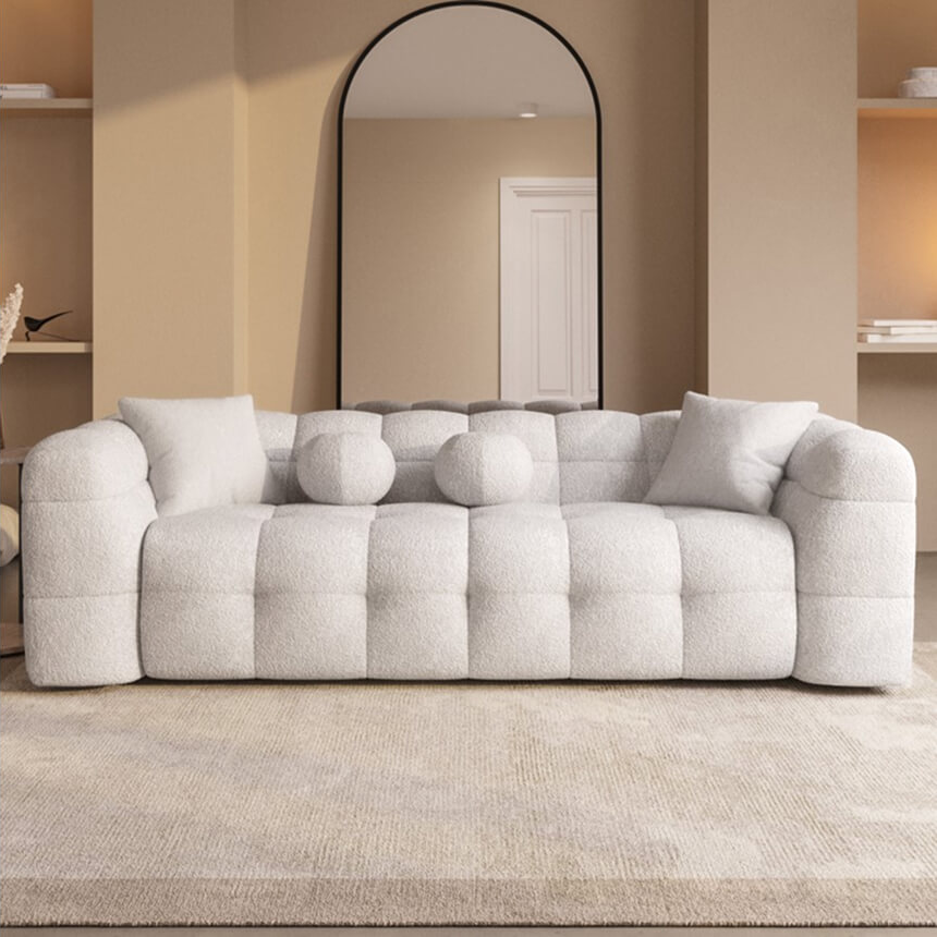 Alessia Cream Boucle 3 Seater Cloud Sofa