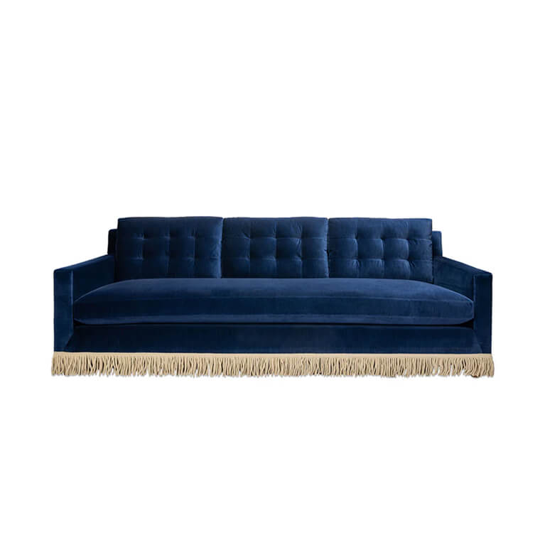 Wright Sofa with Bullion Fringe