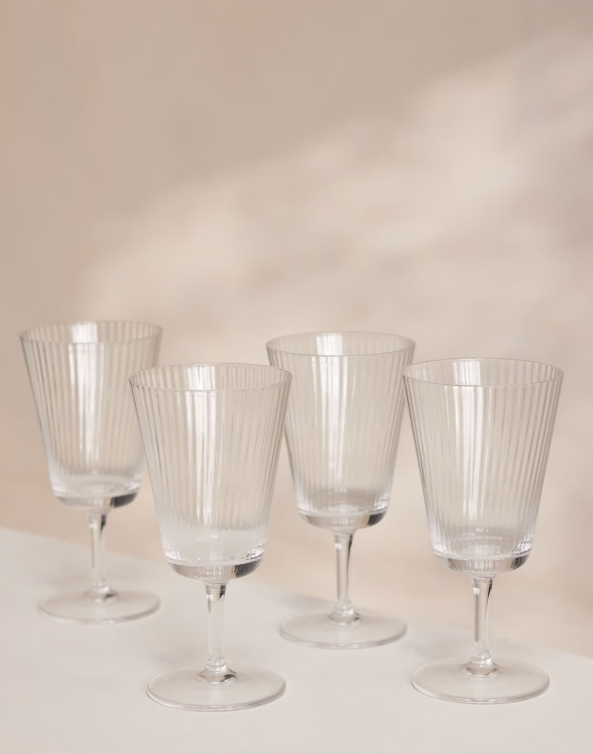 Fluted Wine Glass, Set of Four
